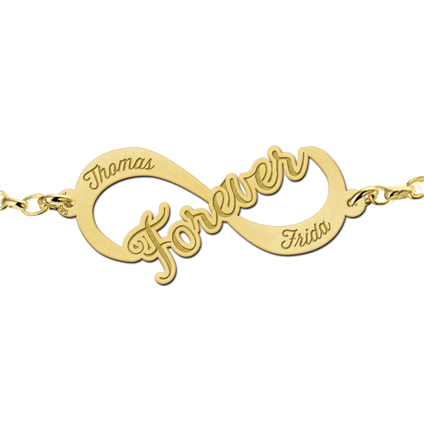 Gouden infinity armband "Forever"