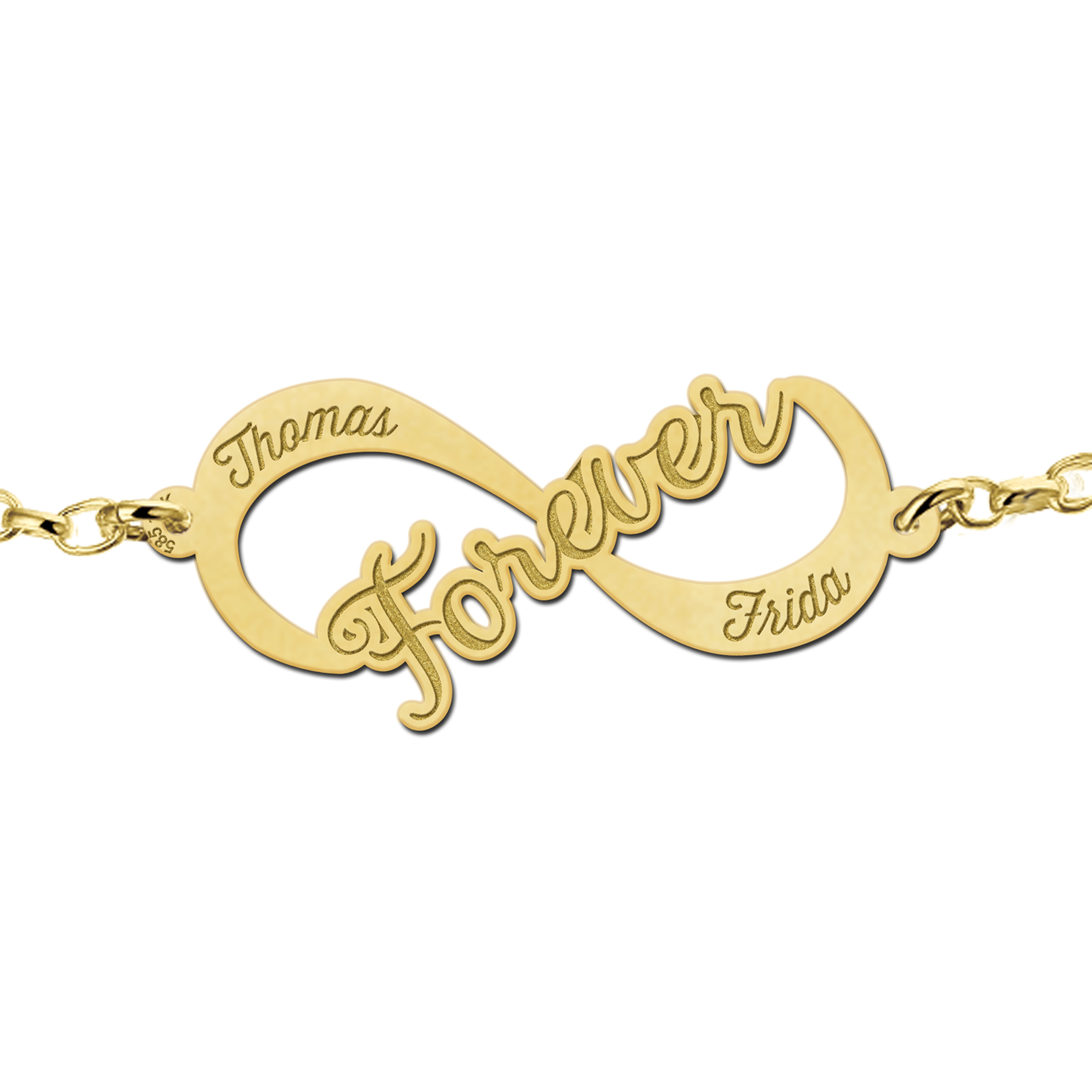 Gouden infinity armband "Forever"