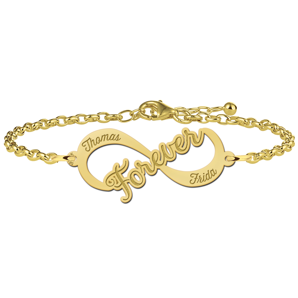 Gouden infinity armband "Forever"