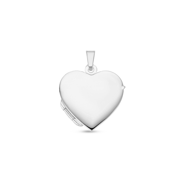 Zilveren Medaillon hart met gravure
