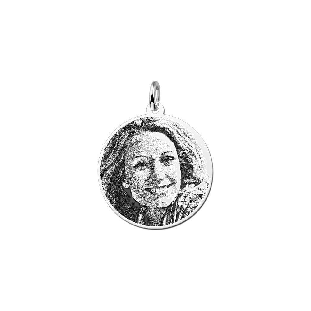 Foto op hanger zilver en rond Foto op hanger zilver en rond