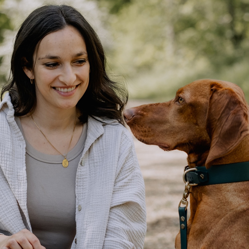 Gouden ketting met naam van eigen hond Australische Herder