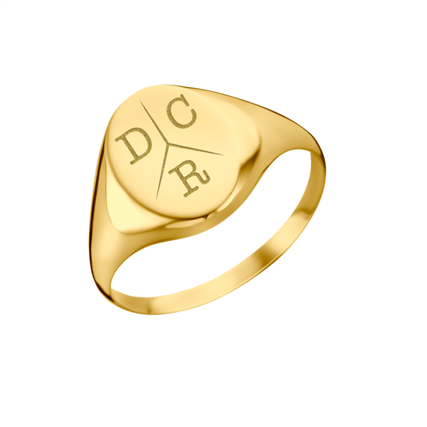 Eerste ring goud Pinky ring goud gegraveerde ring Cadeau voor haar / hem mannen ring zilveren ring Sieraden Ringen Zegelringen vrouwen ring brief Ring Pinky Signet Ring 