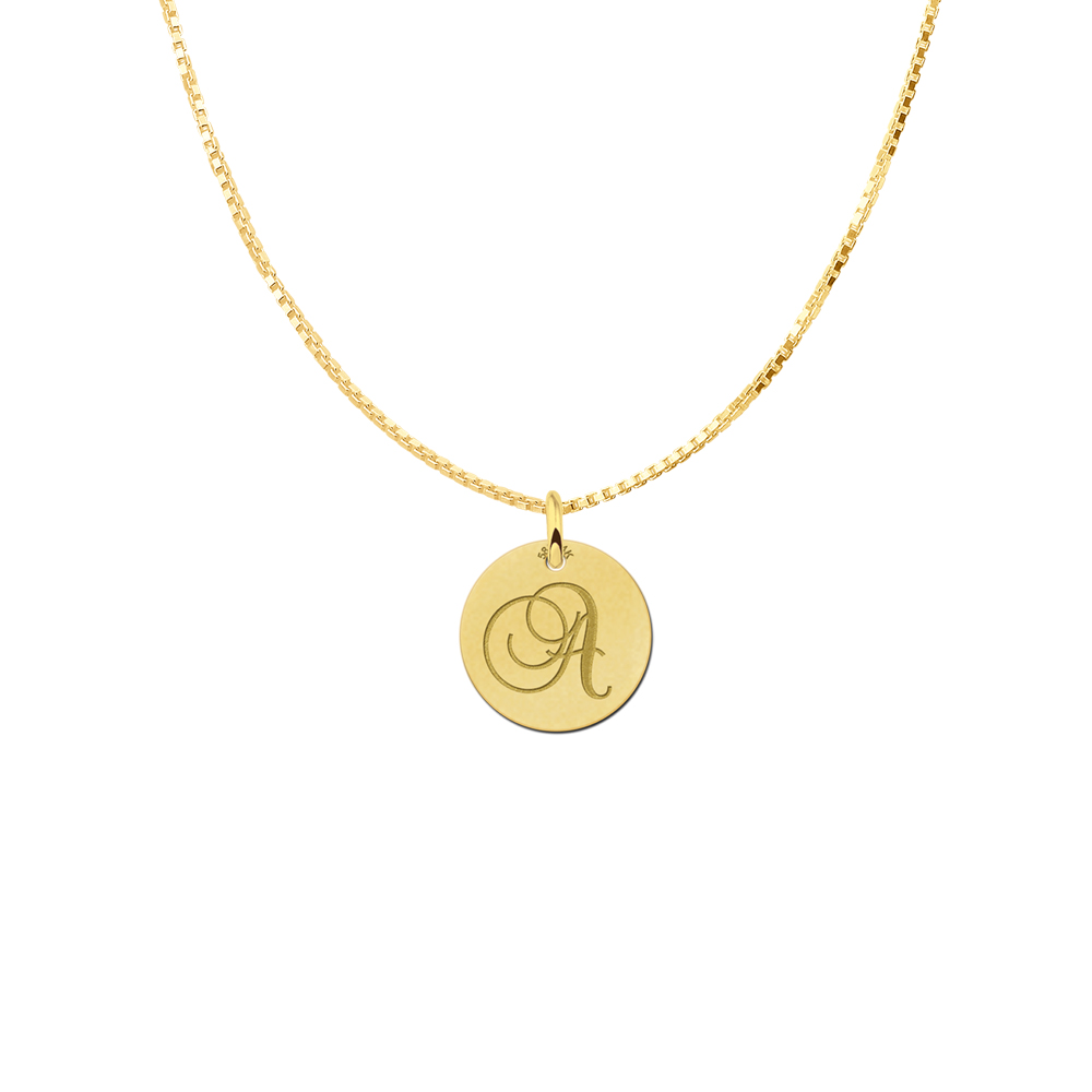 Letter ketting rond sierletter goud