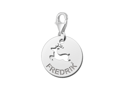 Zilveren charm rendier Zilveren charm rendier