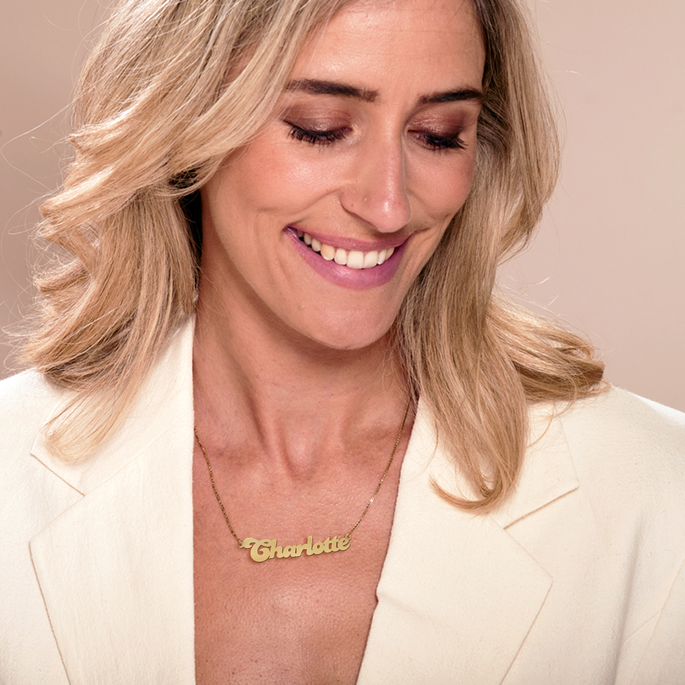 Gouden naamketting model Charlotte