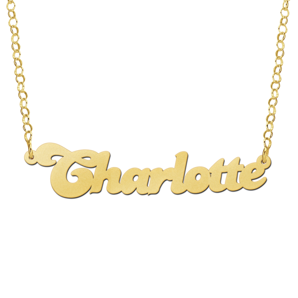 Gouden naamketting model Charlotte Gouden naamketting model Charlotte