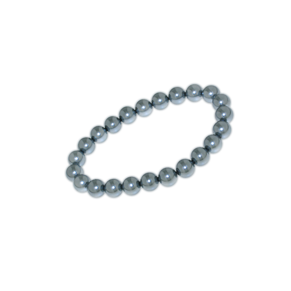 Armband parel grijs 8mm