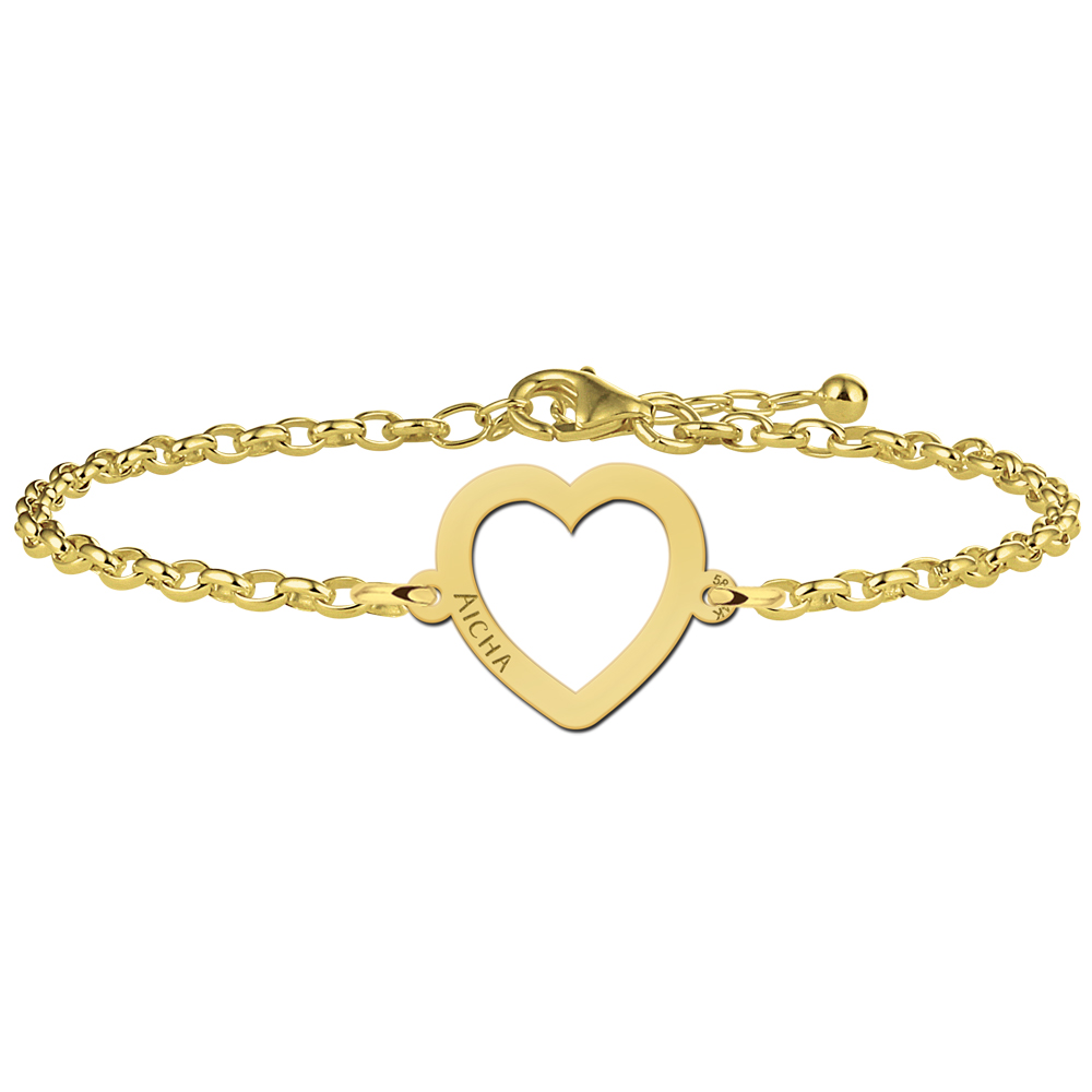 Gouden armband met hartje