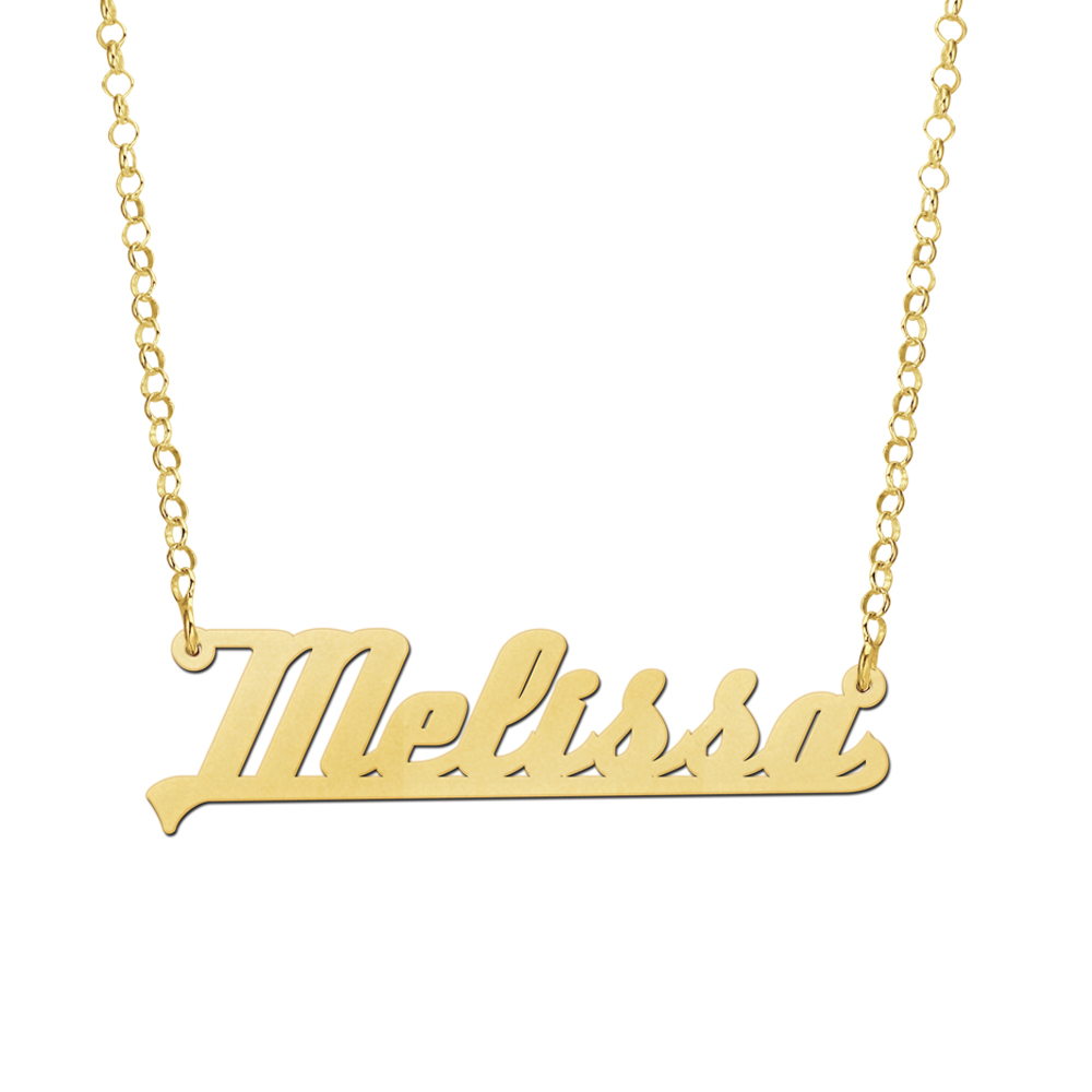 Gouden naamketting model Melissa Gouden naamketting model Melissa