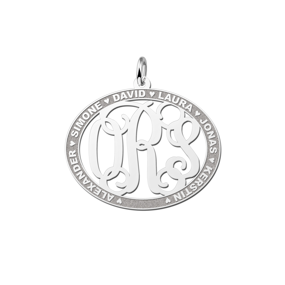 Monogram hanger met namen