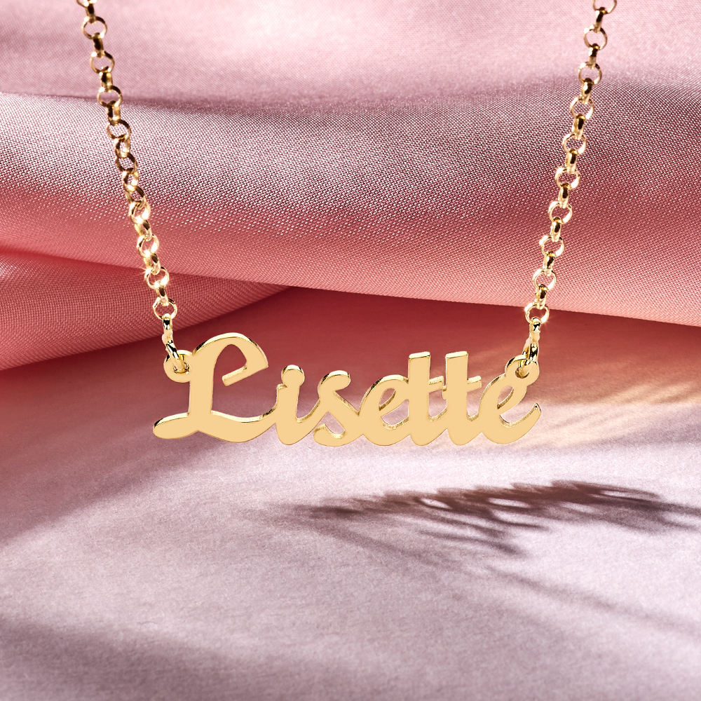Gouden ketting met naam model Lisette