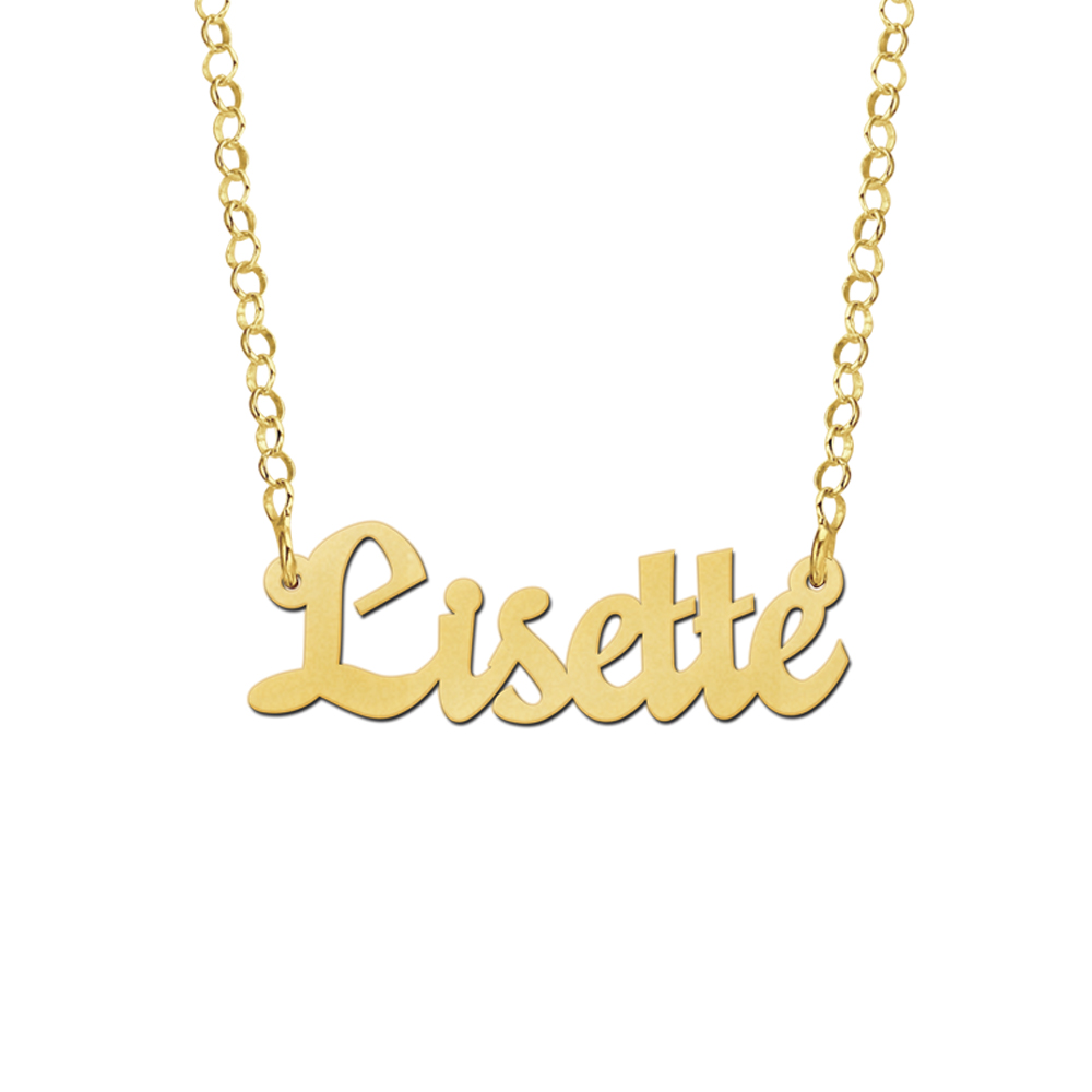 Gouden ketting met naam model Lisette Gouden ketting met naam model Lisette