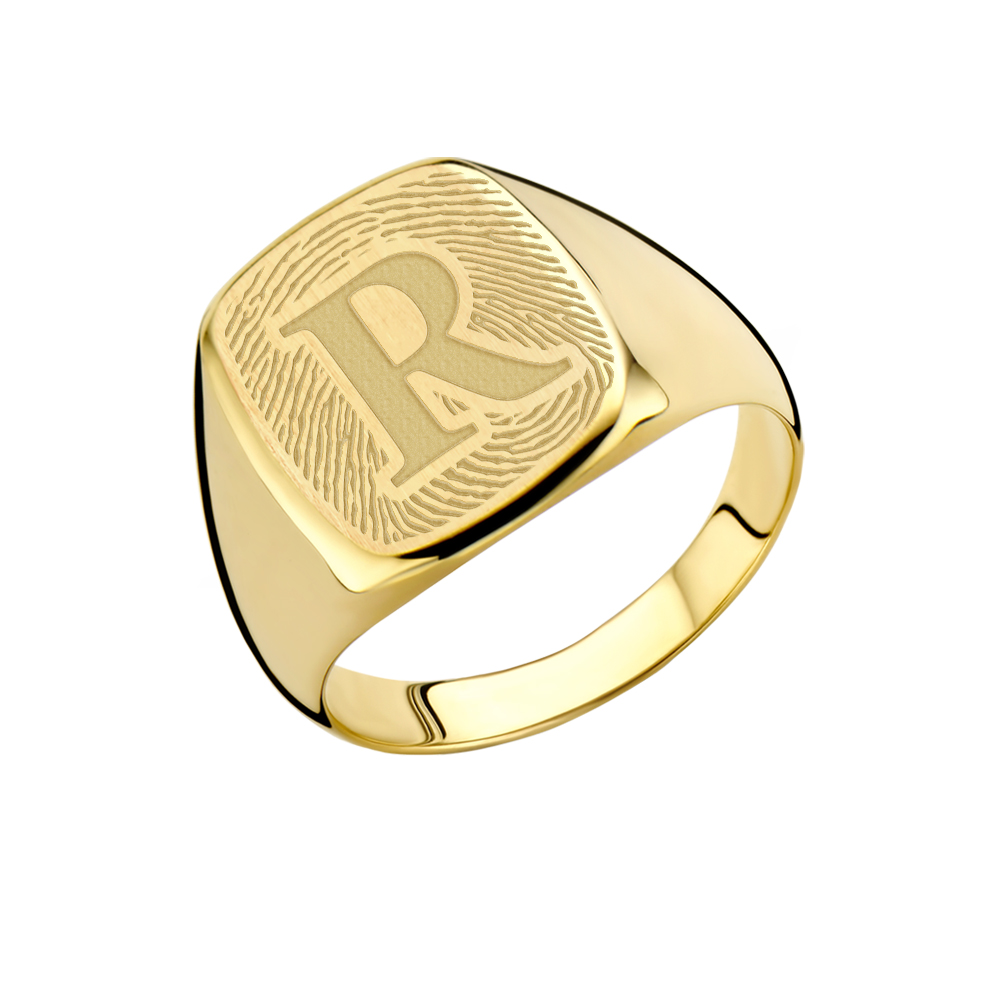 Sieraden Ringen Zegelringen gepersonaliseerde zegel ring-gepersonaliseerde sieraden-monogram sieraden-kerstcadeaus-geschenken voor haar-gouden zegel ring-monogram ring-zegel ring 