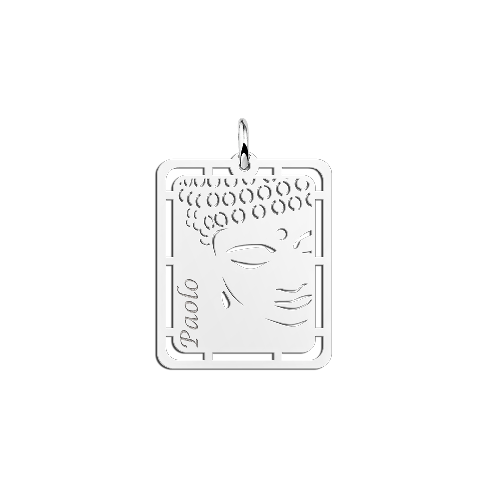 Zilveren hanger Buddha graveren met naam Zilveren hanger Buddha graveren met naam