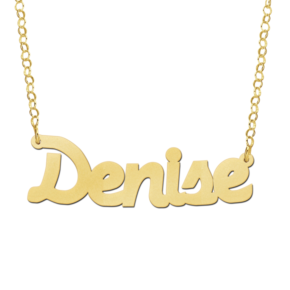 Gouden naamketting model Denise