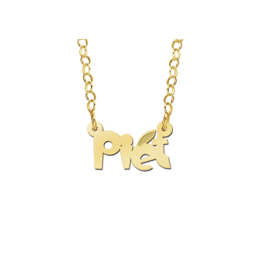 Gouden kinder ketting Piet