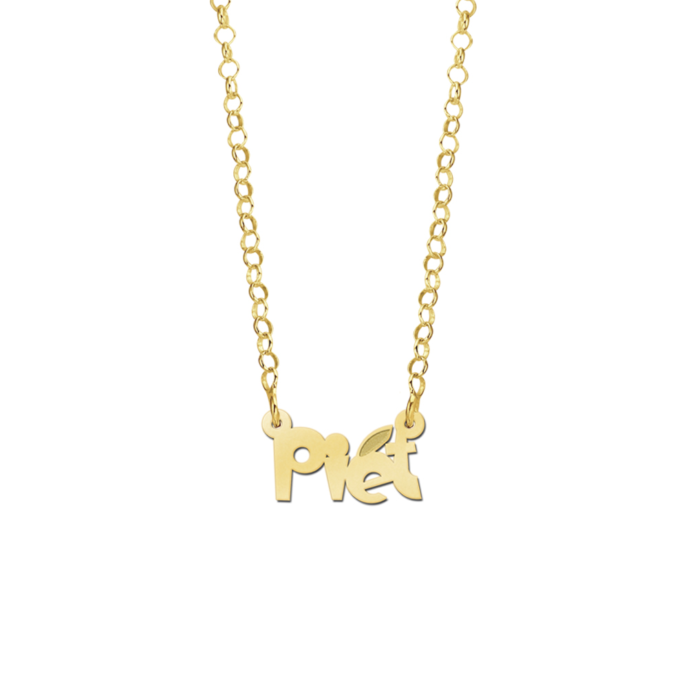 Gouden kinder ketting Piet