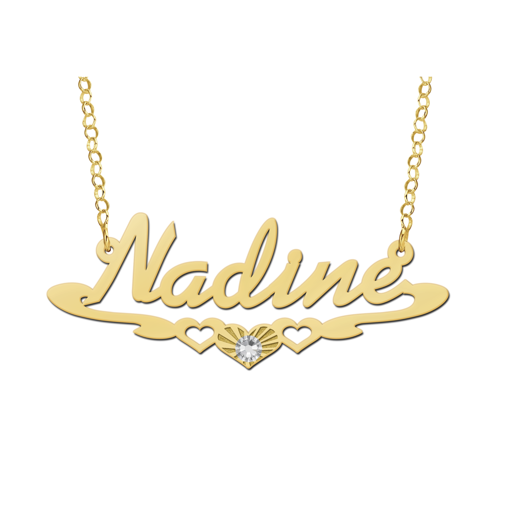 Verrast breuk morgen Gouden ketting met naam Nadine