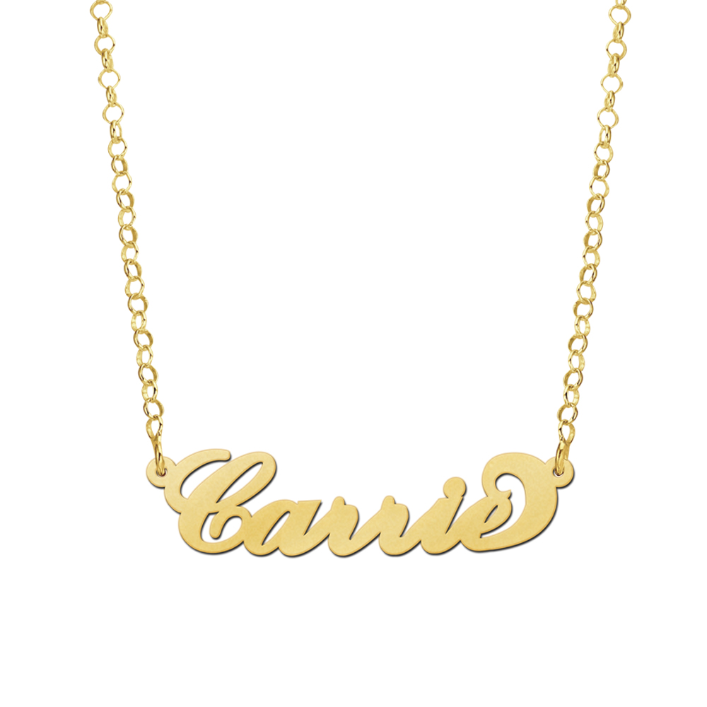 Naamketting verguld Carrie style