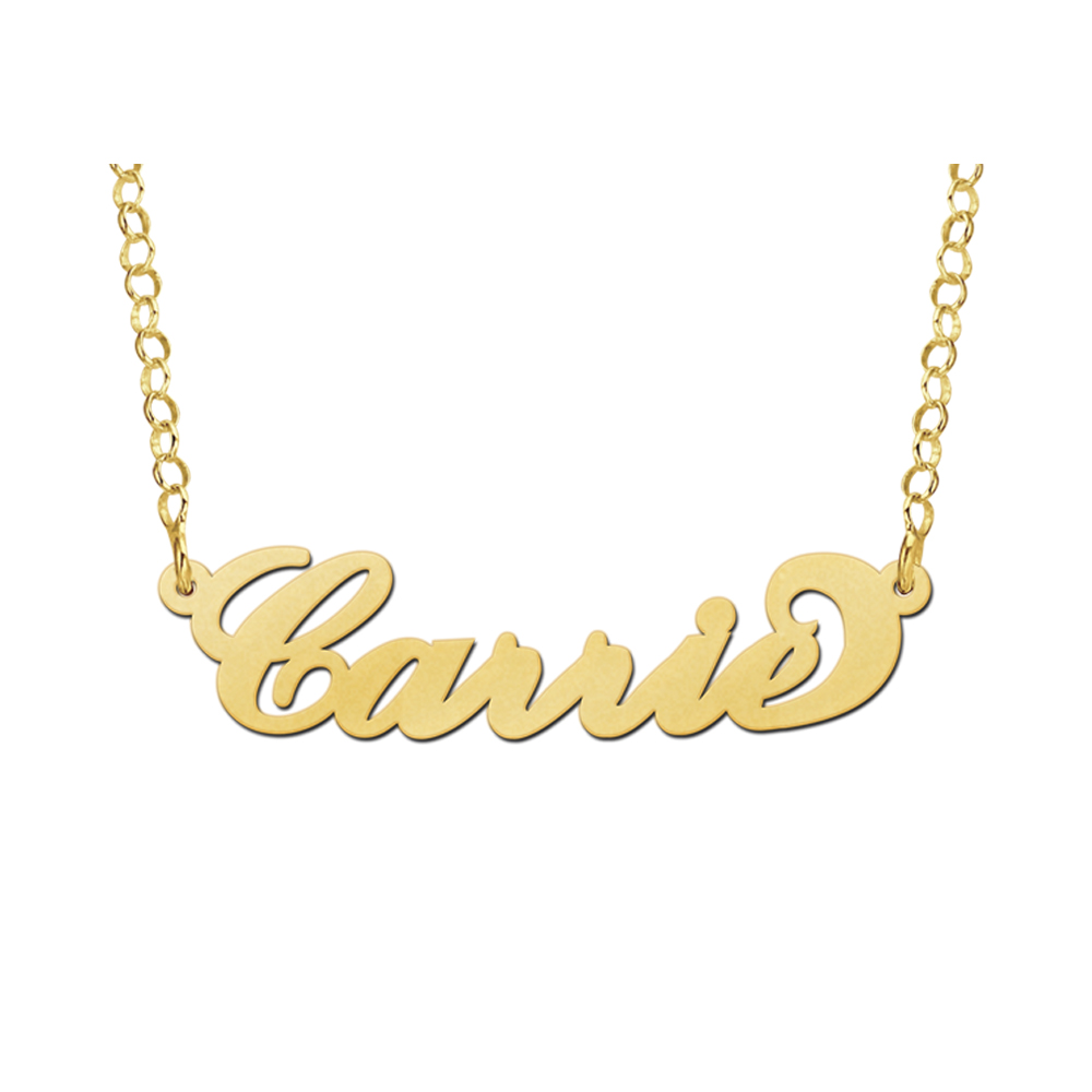 Naamketting verguld Carrie style