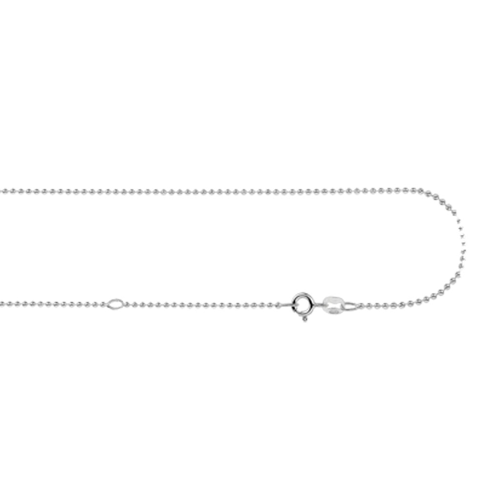 Zilveren ketting bolletjes 38-42cm