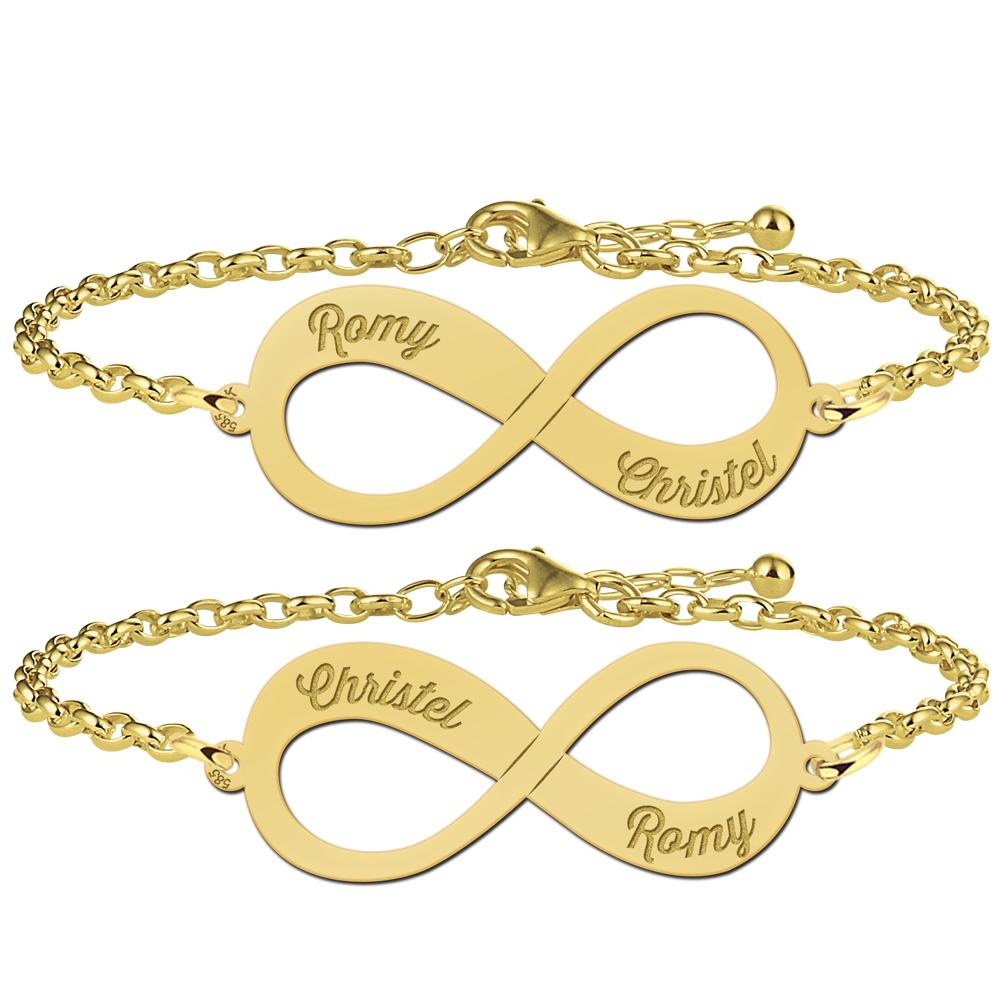 Gouden infinity set met twee namen