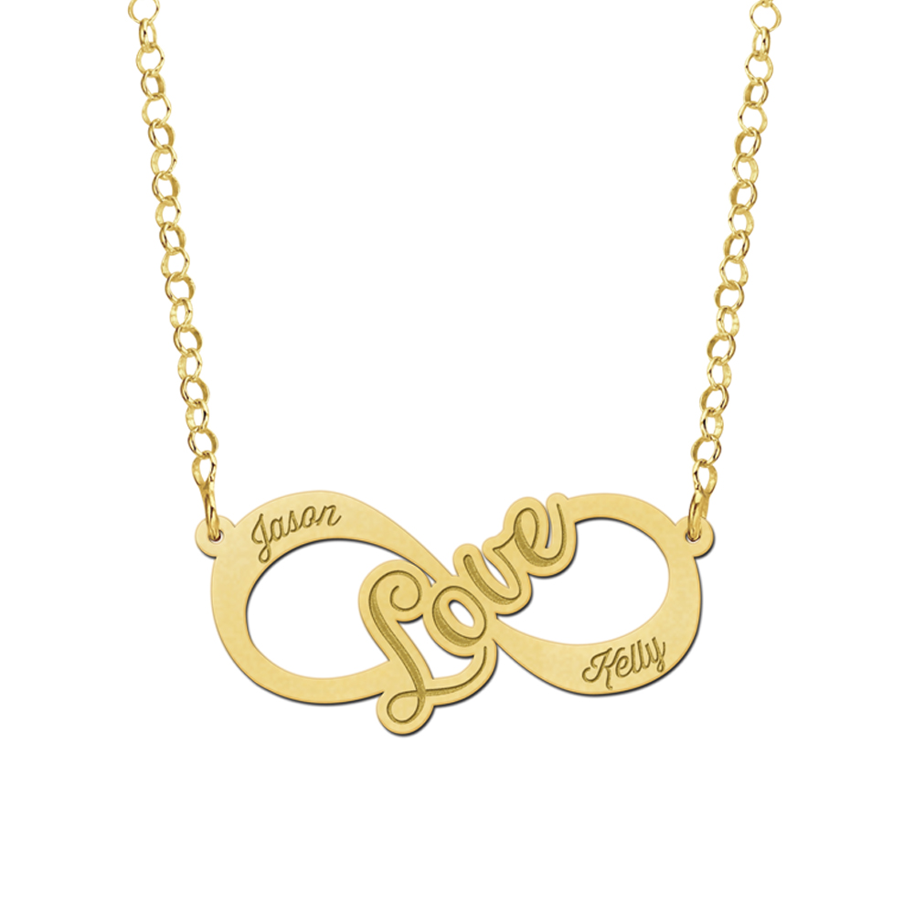 Gouden infinity ketting love