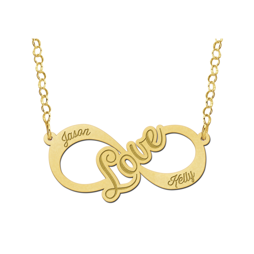 Gouden infinity ketting love