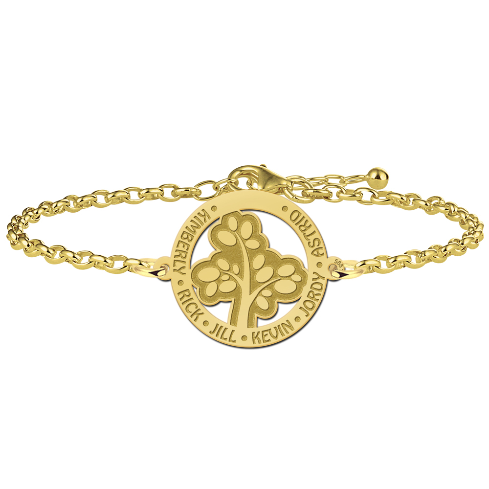 Gouden levensboom armband