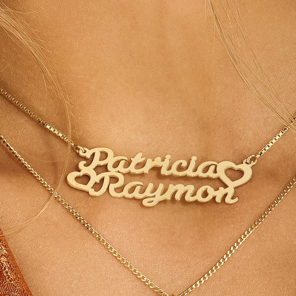Gouden naamketting model Patricia-Raymon