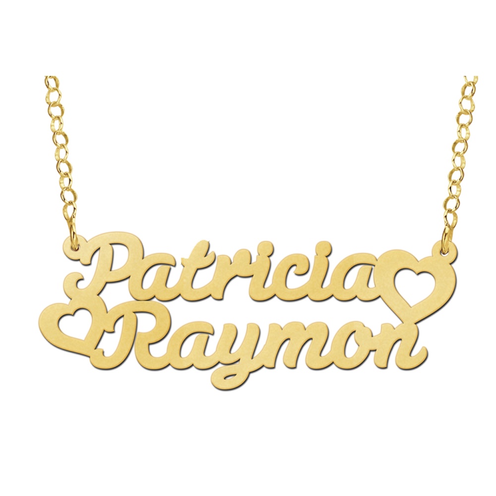 Gouden naamketting model Patricia-Raymon