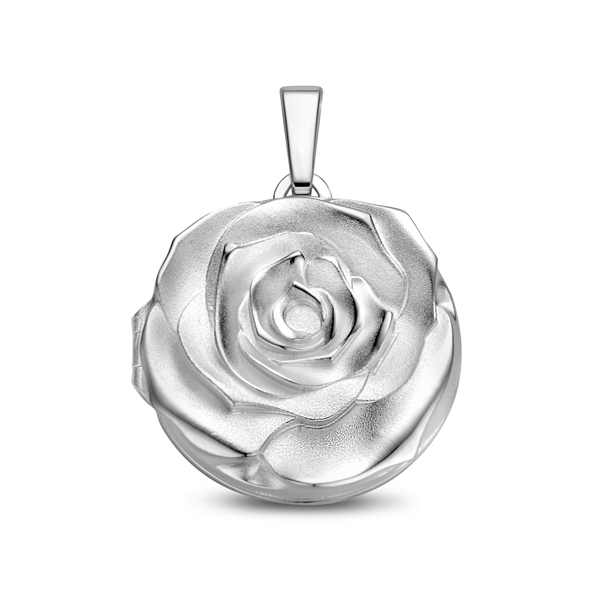 Zilveren medaillon van een Roosvorm
