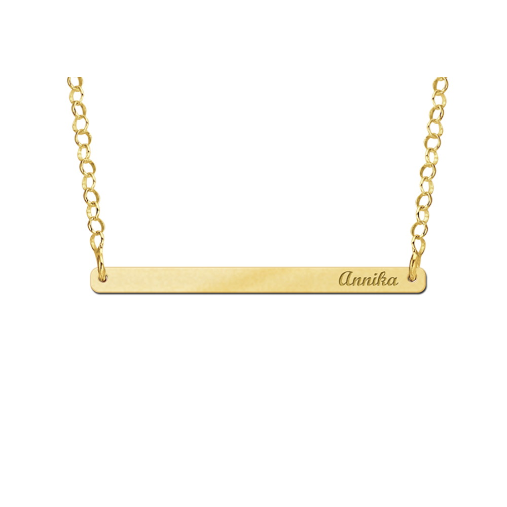 Gouden Bar naamketting small