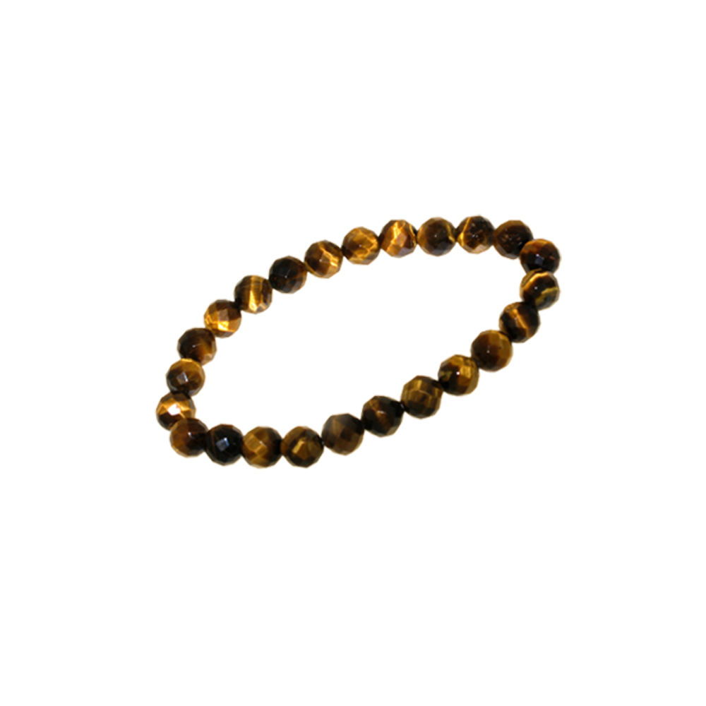 Armband facet geslepen tijgeroog