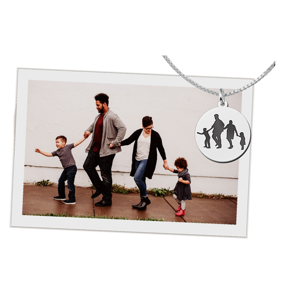 Ronde hanger met silhouette foto