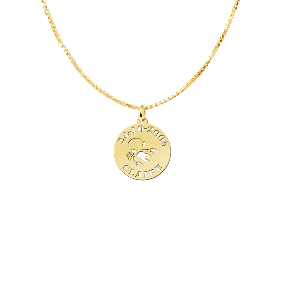 Gouden hanger dierenriem Schorpioen