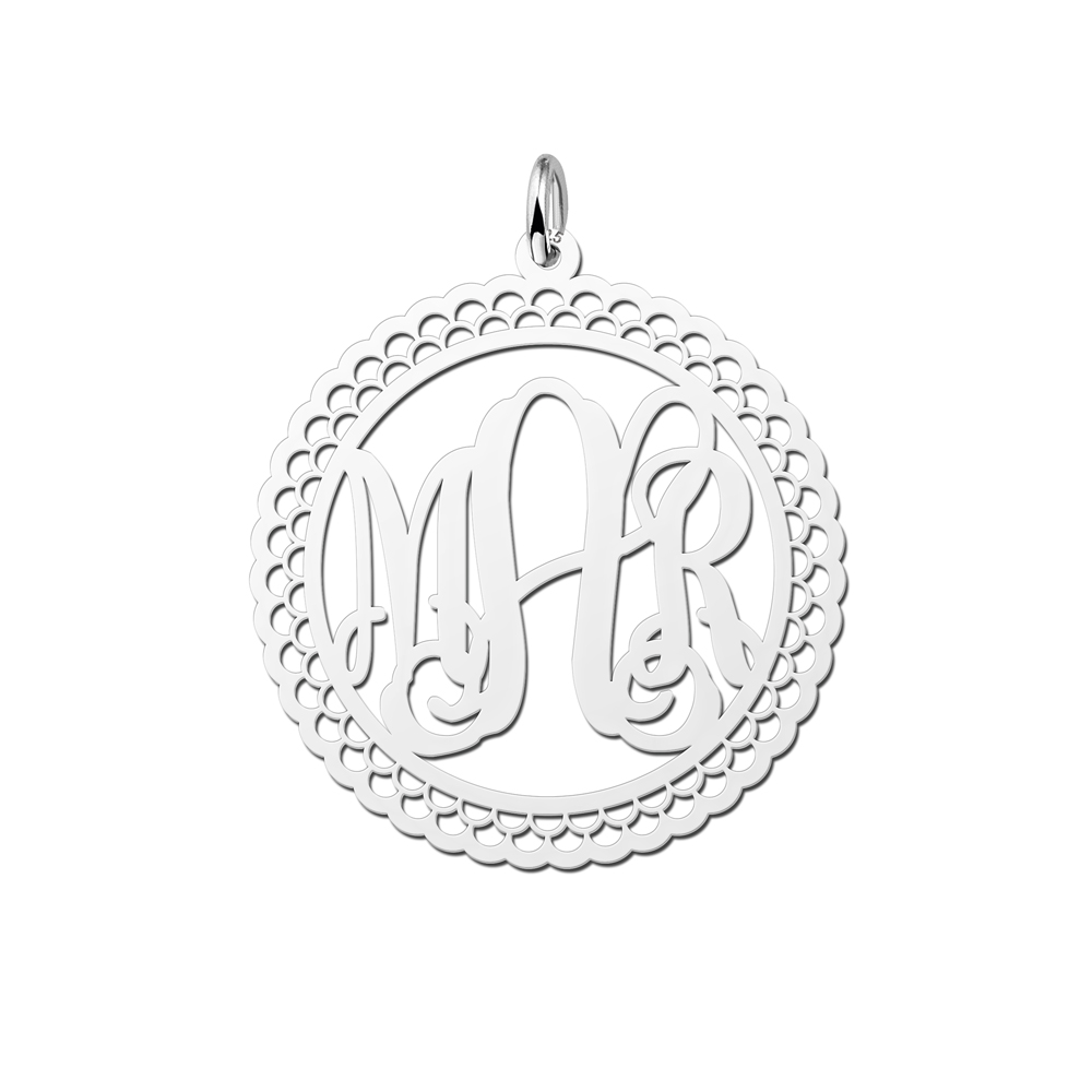 Monogram letter hanger met sierrand