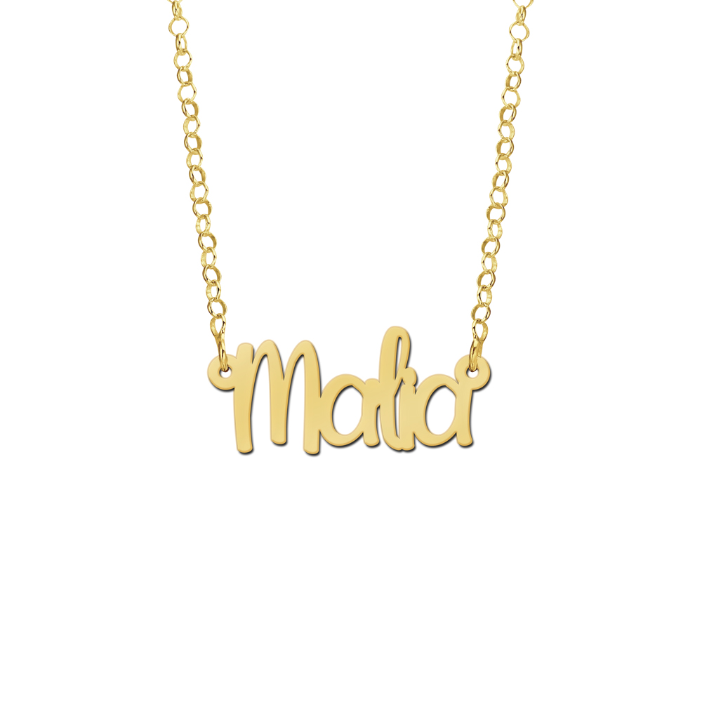 Naamketting goud model Malia