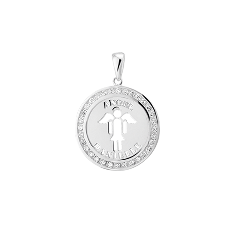 Naamhanger zilver zirkonia rand angel Naamhanger zilver zirkonia rand angel