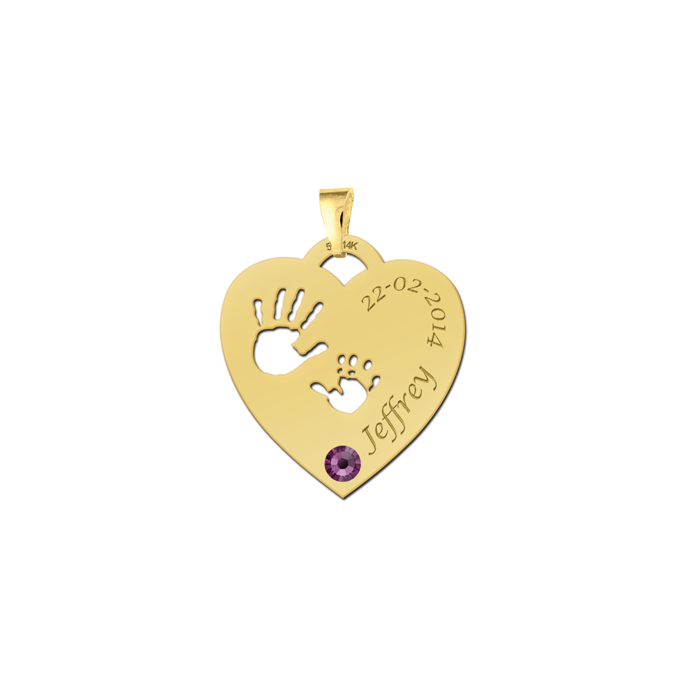 Gouden hanger met geboortesteen Gouden hanger met geboortesteen
