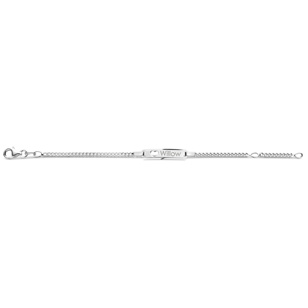 Baby armband met gravure van zilver