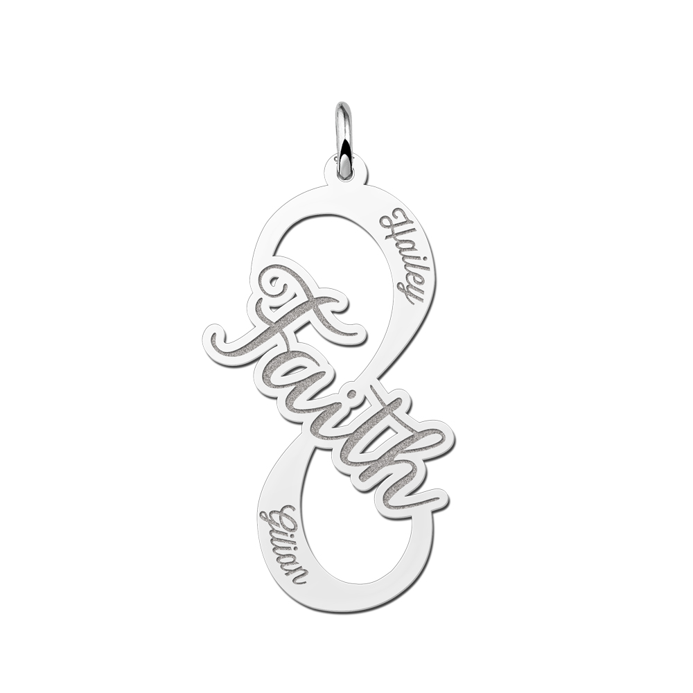 Zilveren infinity hanger faith