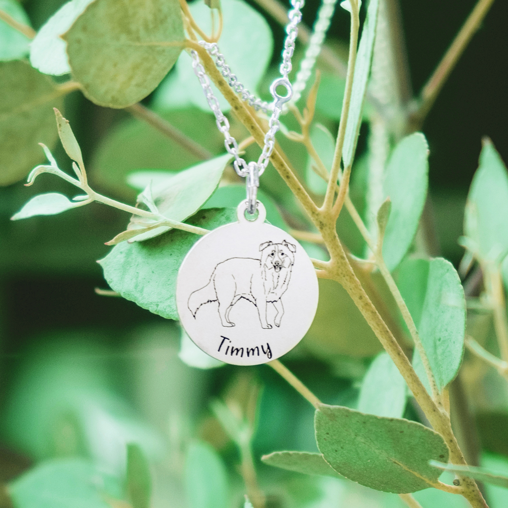 Personaliseerde hanger met hond Basset Hond van zilver