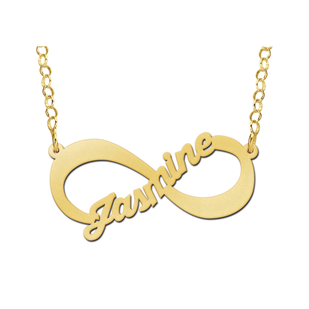 Vergulde infinity naamketting