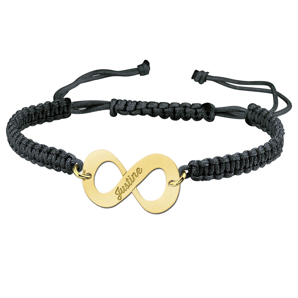 Gouden shamballa armband infinity