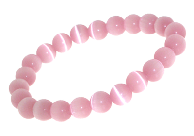 Armband kattenoog roze licht