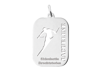 Clubhanger zilver Ski Selectie Drechtsteden inkl ven. collier 45-50cm