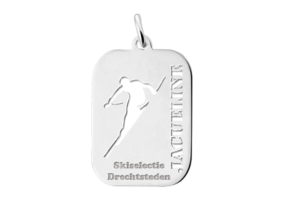 Clubhanger zilver Ski Selectie Drechtsteden inkl ven. collier 45-50cm Clubhanger zilver Ski Selectie Drechtsteden inkl ven. collier 45-50cm