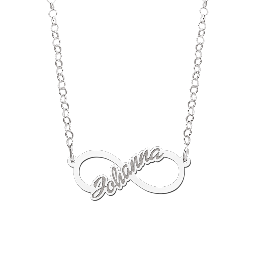 Zilveren infinity ketting kind